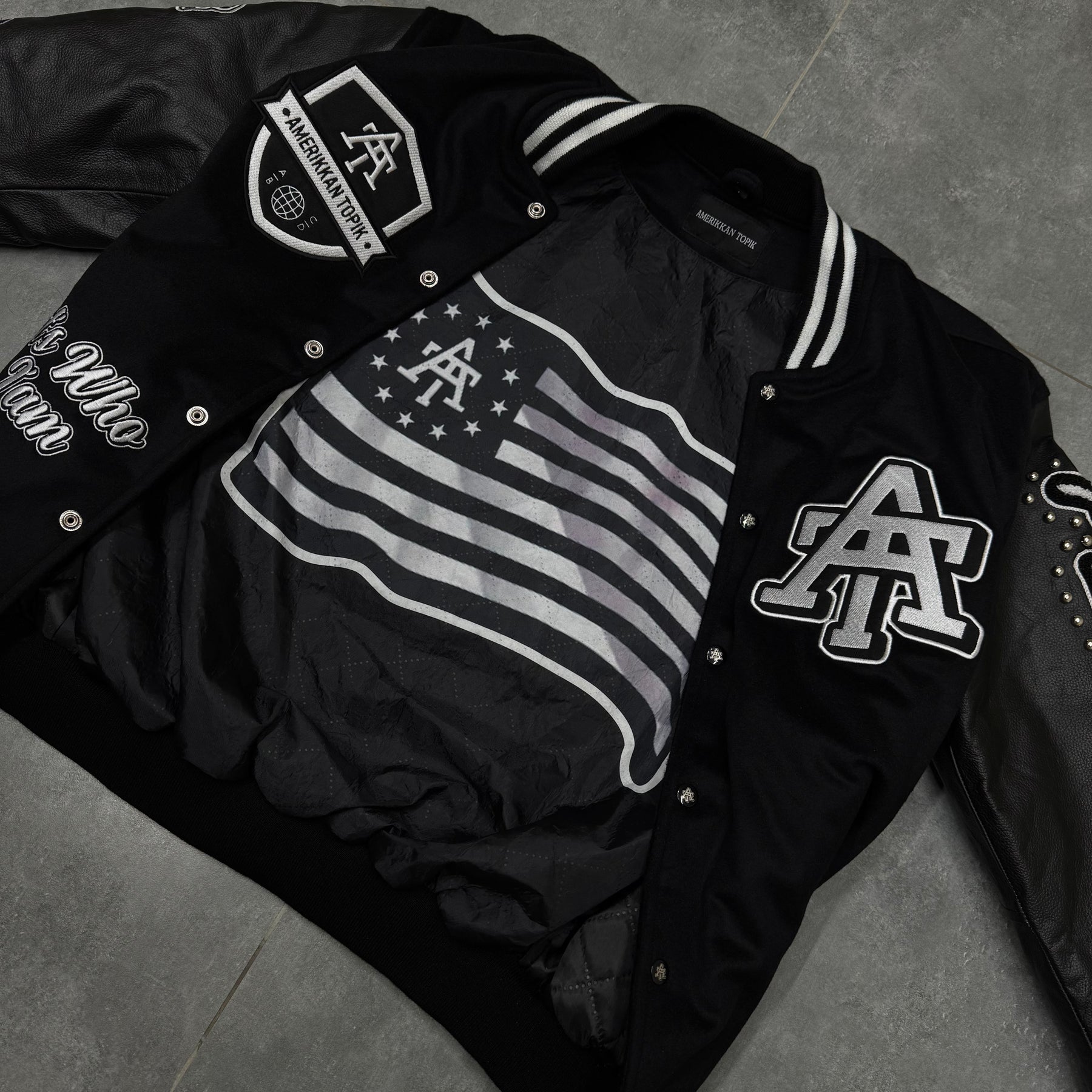 It's Who I'am Varsity Jacket — Black