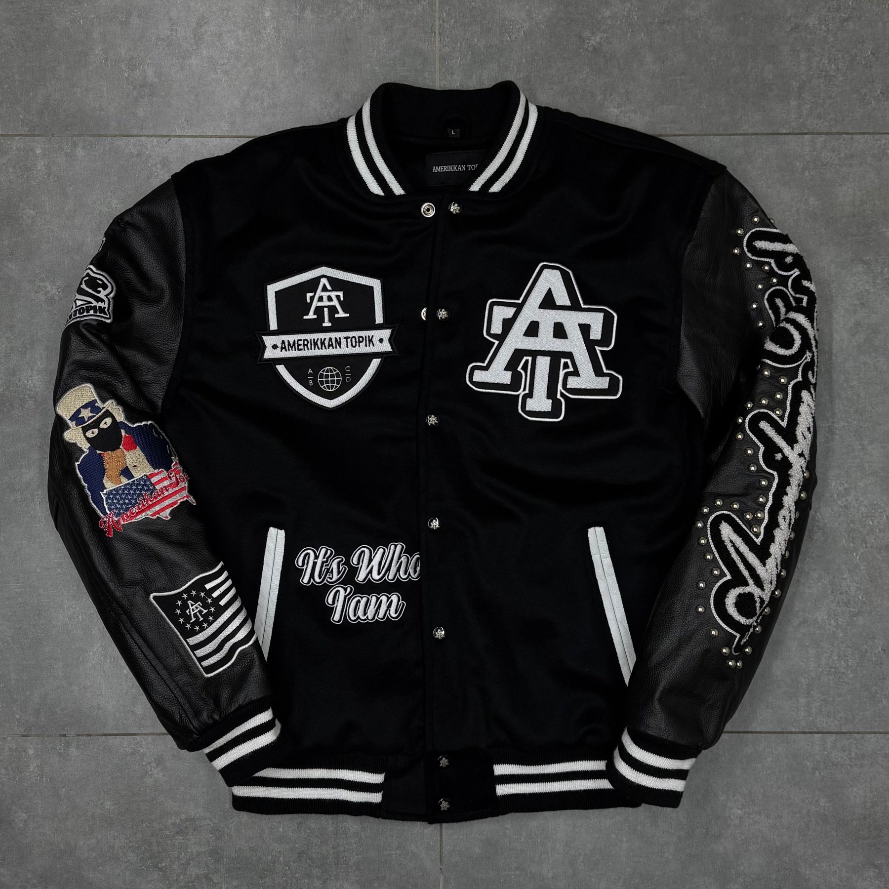 It's Who I'am Varsity Jacket — Black