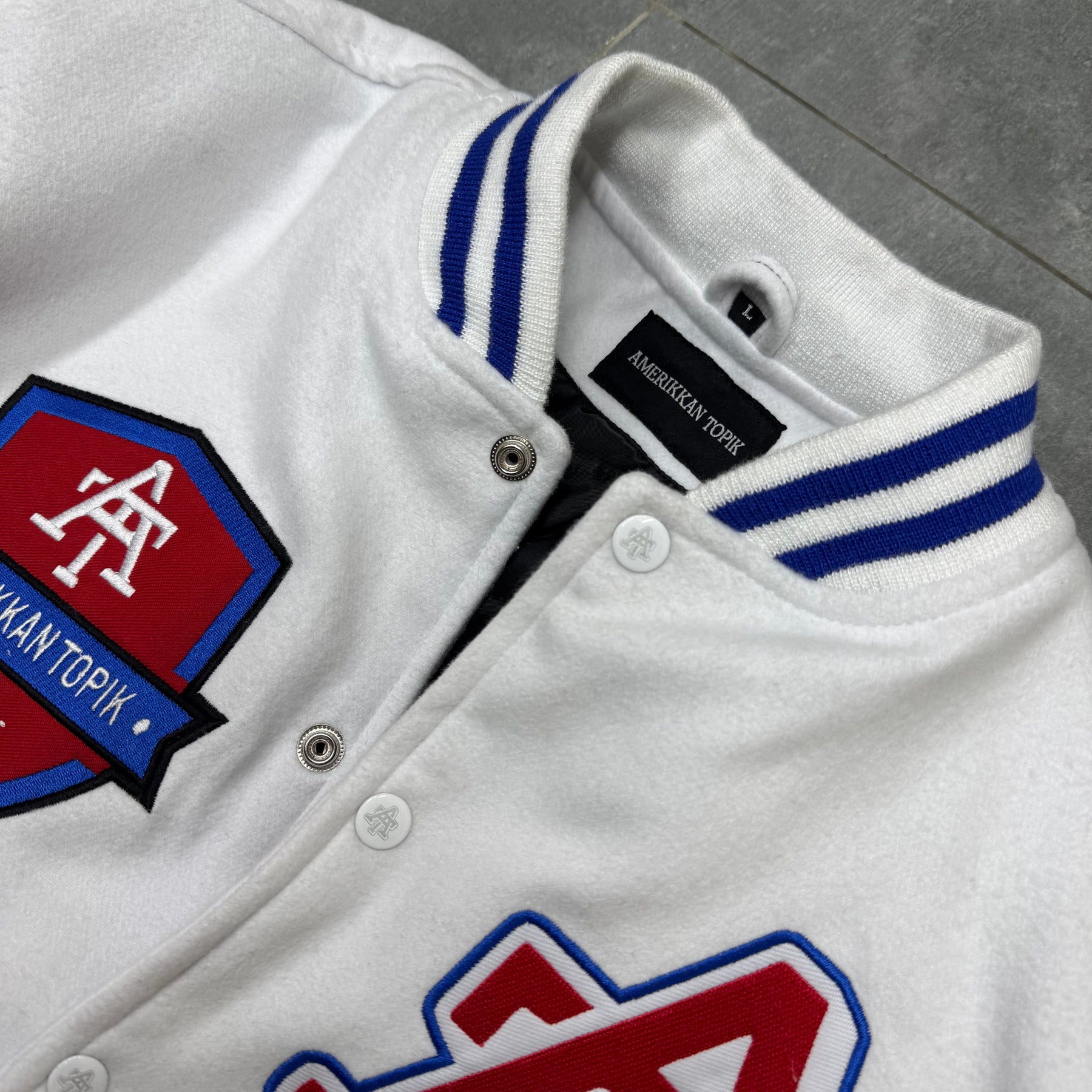 It's Who I'am Varsity Jacket — White