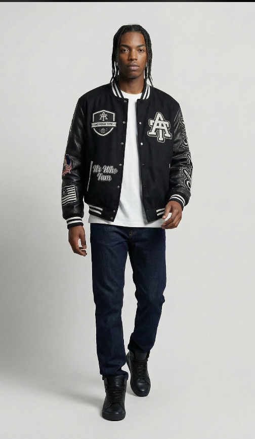 It's Who I'am Varsity Jacket — Black
