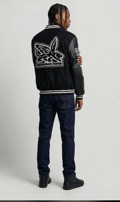 It's Who I'am Varsity Jacket — Black