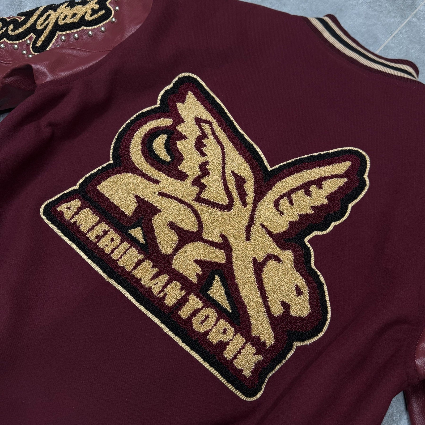 It's Who I'am Varsity Jacket — Burgundy